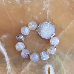 Gray crystal bracelet